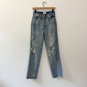 pistola / vintage wash button fly straight leg jeans  25